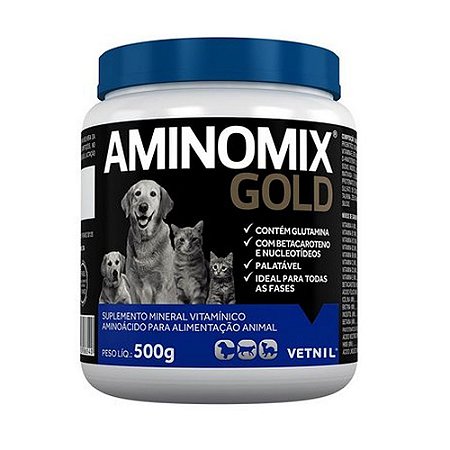 Suplemento Vitamínico Aminomix Gold 500g - Vetnil
