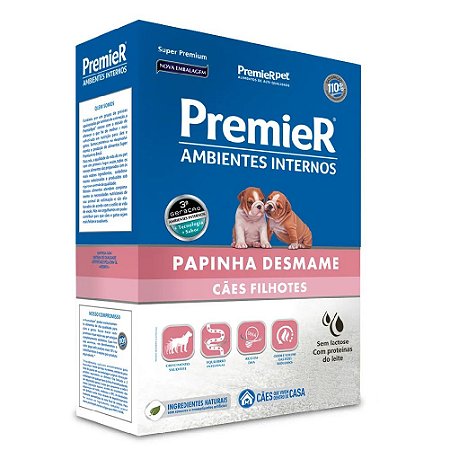 Papinha Desmame Premier Ambientes Internos Cães Filhotes 1kg - PremierPet