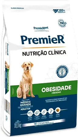 Ração Premier Nutrição Clínica Obesidade Cães Adultos Raças Médias e Grandes 10,1kg - PremierPet