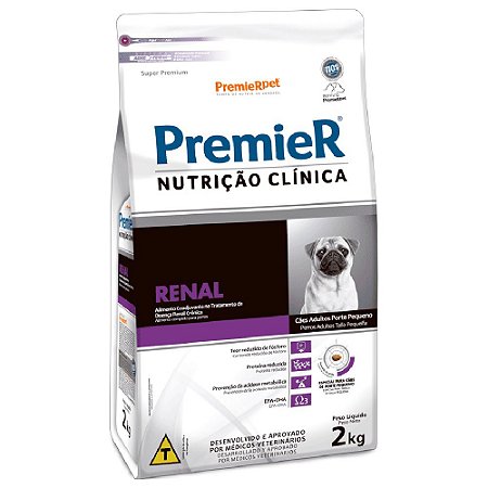 Ração Premier Nutrição Clínica Renal Cães Adultos Porte Pequeno 2kg - PremierPet