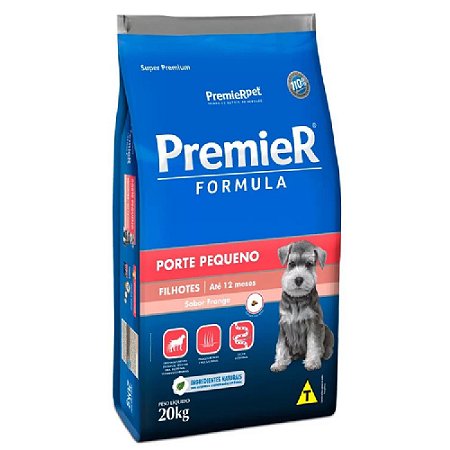 Ração Super Premium Premier Fórmula Cães Filhotes Raças Pequenas Sabor Frango 20kg - PremierPet