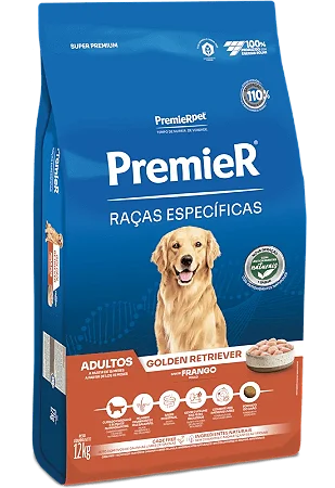 Ração Premier Raças Específicas Golden Retriever Sabor Frango 12kg - PremierPet