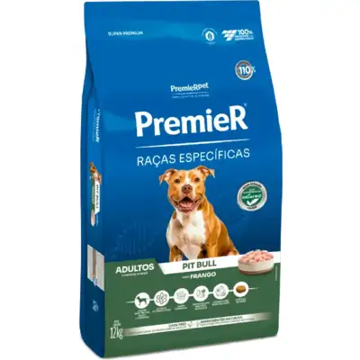 Ração Premier Raças Específicas Pit Bull Adultos Sabor Frango 12kg - PremierPet
