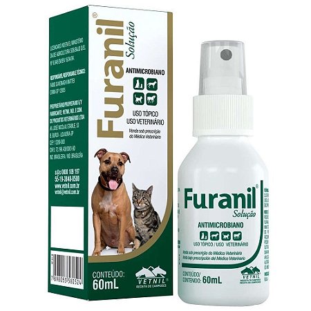 Furanil Spray Solução Antimicrobiana 60ml Vetnil