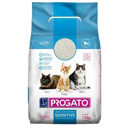 Granulado Higiênico Progato Sensitive Para Gatos 1,8kg