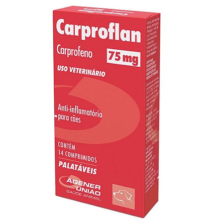 Anti-inflamatório Cães Carproflan 75mg 14 Comprimidos - Agener