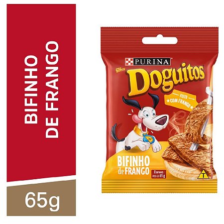 Snack Doguitos Bifinho para Cães Sabor Frango 65g Purina