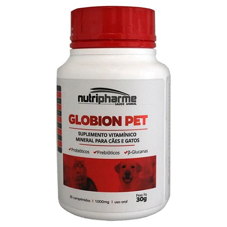 Suplemento Vitamínico Globion Pet 30 Comprimidos - Nutripharme