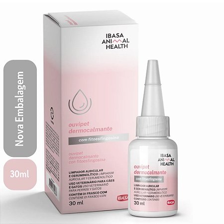Dermocalmante Ouvipet Ibasa 30ml Limpeza De Ouvido