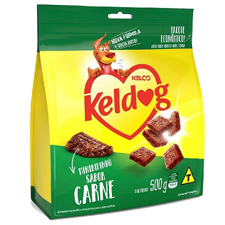 Snack Bifinho Keldog Mini Cães Sabor Carne - 500g