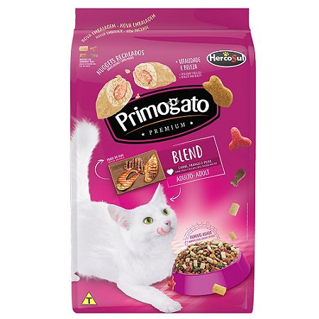 Ração Para Gatos Primogato Premium Adulto Blend 500g Hercosul