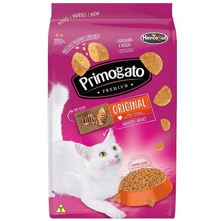 Ração Gatos Primogato Premium Adultos Carne e Frango 500g - Hercosul