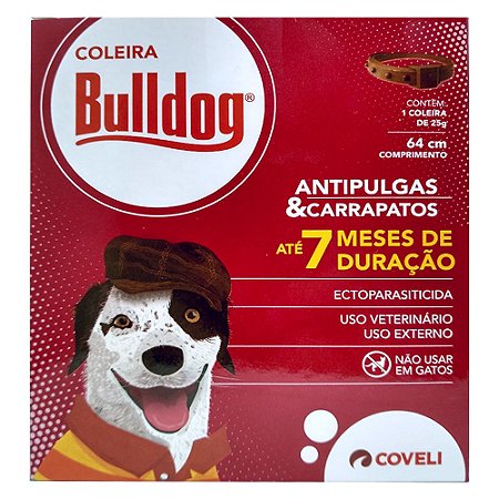 Coleira Antipulgas e Carrapatos Coveli Bulldog 7 para Cães