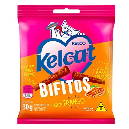 Snack Kelcat Bifitos Para Gatos Sabor Frango 30g