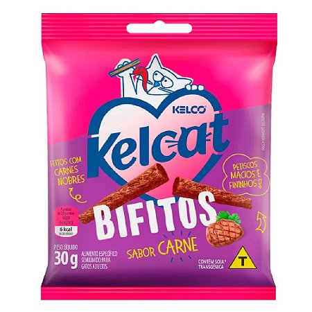 Snack Kelcat Bifitos Para Gatos Sabor Carne 30g