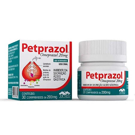 Petprazol 20Mg 30 Comprimidos - Vetnil