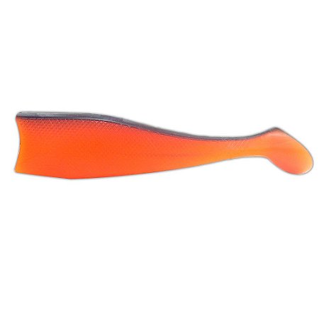 Isca Artificial Shad Para Garoupa 21cm Laranja com Preto