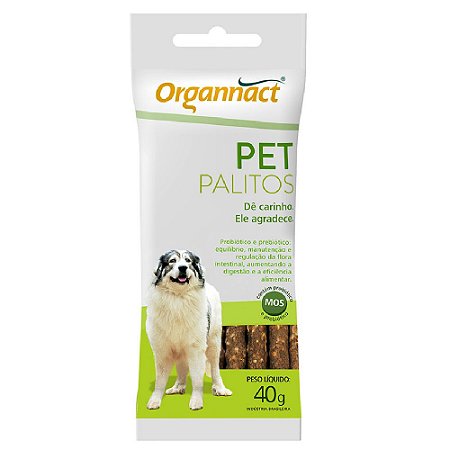 Suplemento Vitamínico Organnact Pet Palitos 40G