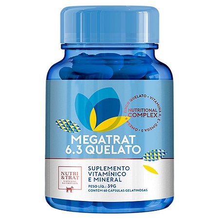 Megatrat 6.3 Quelato  39g 60 capsulas - Nutri & Trat