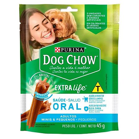 Dog Chow Petisco Saúde Oral Adultos Minis e Pequenos 45g