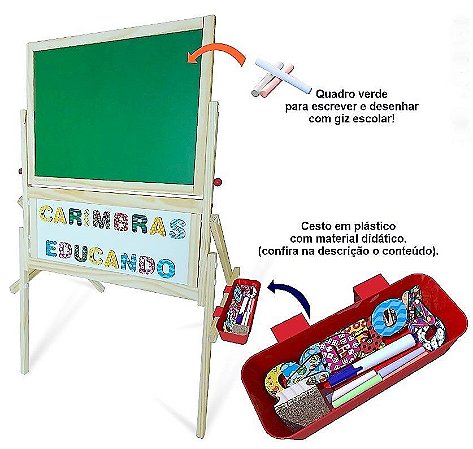 Lousa Quadro Magnético Infantil Brinquedo Educativo Madeira
