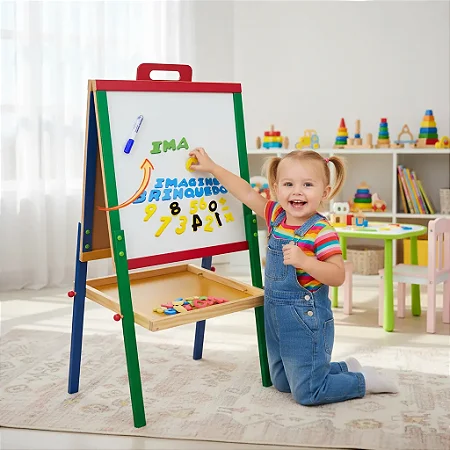Lousa Infantil Magnética Quadro Criança Brinquedo Educativo