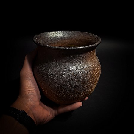 VASO MÉDIO RÚSTICO RISCADO