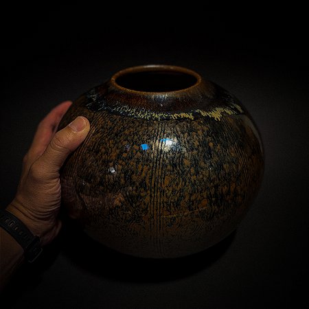 VASO BOLA GRANDE PEDRA FERRO