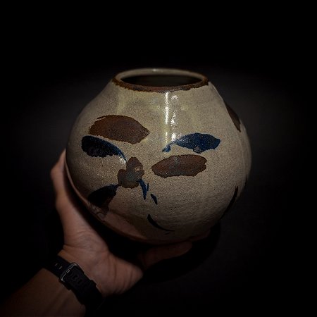 VASO OVAL MÉDIO FLORAL COLONIAL