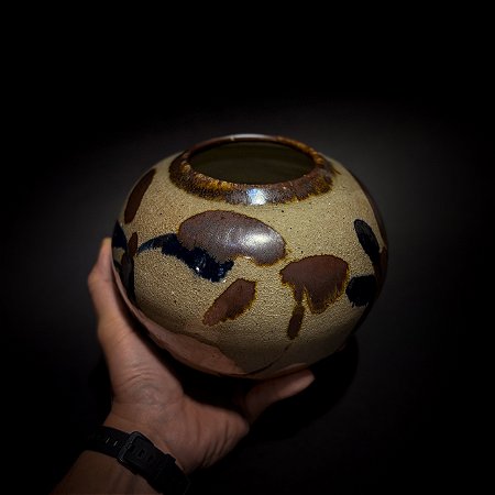 VASO BOLA MÉDIO FLORAL COLONIAL