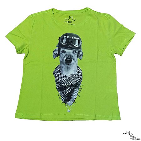 Camiseta Feminina Aviator Dog