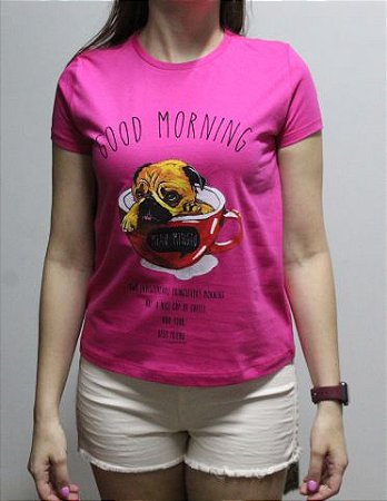 Camiseta Pug Good Morning