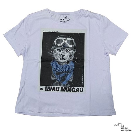 Camiseta Feminina Aviator Cat