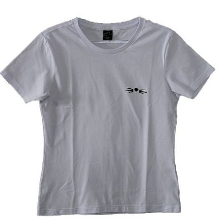 Camiseta Bigode de Gato Baby Look