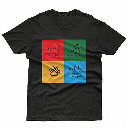 Camiseta Cat and Dog Color