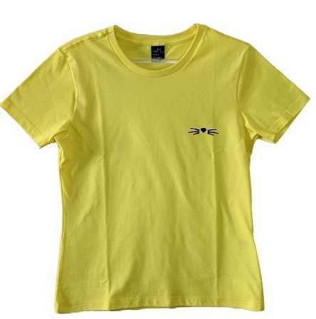 Camiseta Bigode de Gato Baby Look