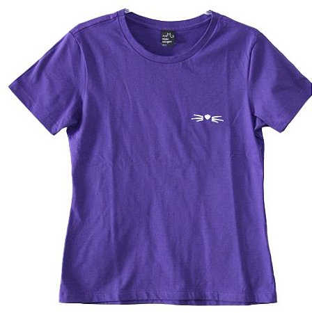 Camiseta Bigode de Gato Baby Look
