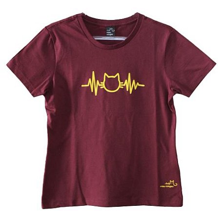 Camiseta Heart and Cat Baby Look