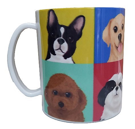 Caneca Polímero Cachorrinhos 325ml