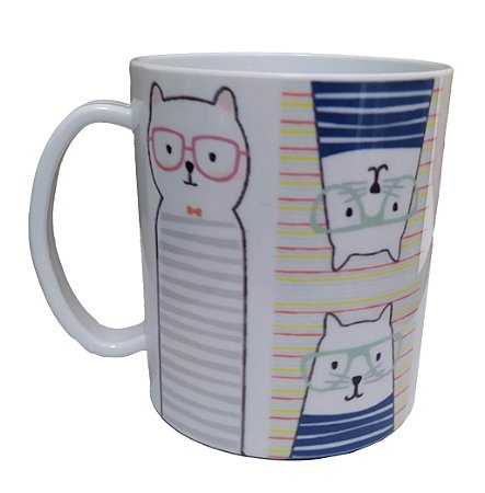 Caneca Polímero Gatinhos 325ml
