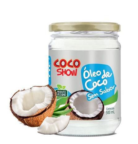 Óleo de coco sem sabor 500ml  coco show