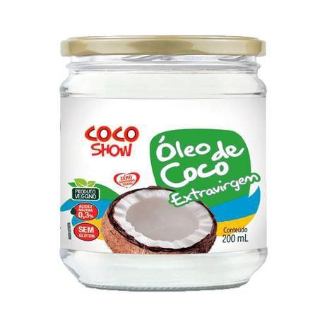 Óleo de coco extravirgem 200ml coco show
