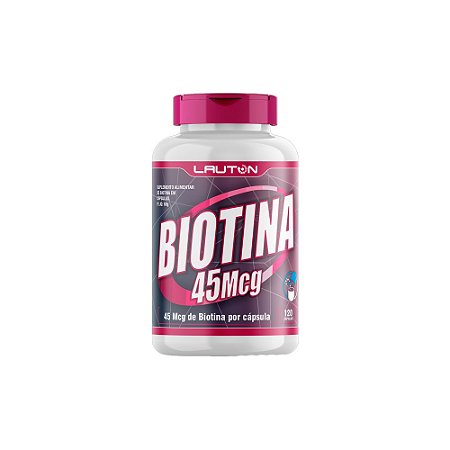 Biotina 45Mcg - 120 Cápsulas - Lauton Nutrition