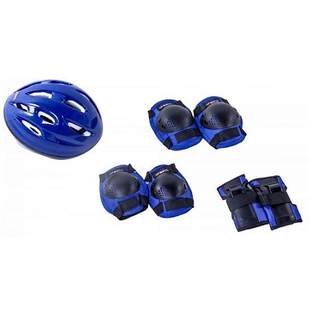 Kit de Proteção Radical Bel com Capacete tam. G Azul