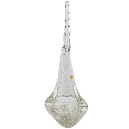 Peça Decorativa Gota Mia Murano Transparente Grande
