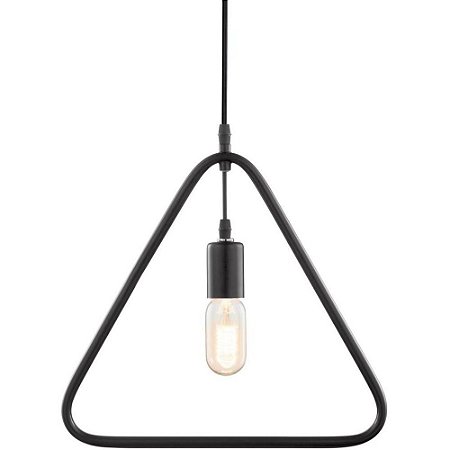 Pendente em Metal Preto Triangular 36cm - MART