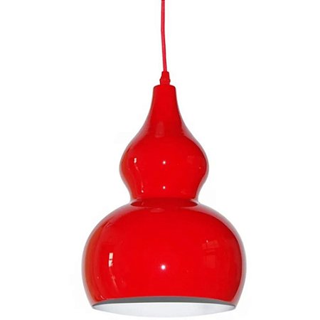 Pendente em Metal Cabaça Ø22cm Vermelho - CRAW