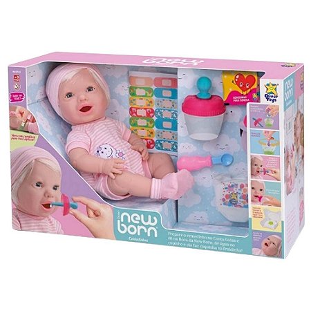 Boneca Reborn Cuidadinhos com Acessórios New Born