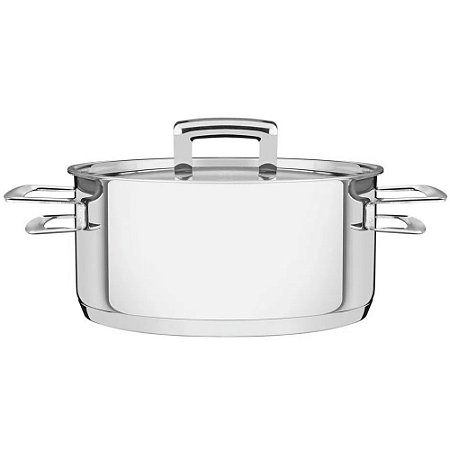 Caçarola Fundo Triplo Brava Ø20cm Aço Inox - TRAMONTINA