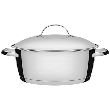 Caçarola Allegra 3,3L em Aço Inox com Fundo Triplo 22cm